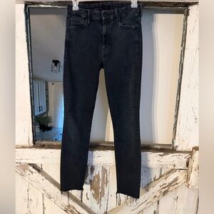 Mother High Waisted Looker Ankle Fray Skinny Jeans - Blackbird 26 MSRP 238